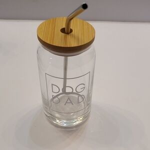 New Dog Dad Drinking Glass